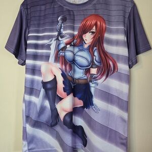 Erza Scarlet from Fairy Tail Double-sided Small T-shirt